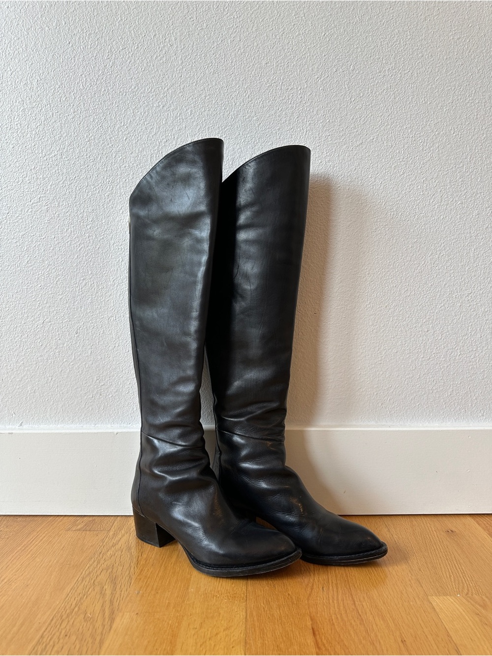 Alexander Wang Women's Black Leather Knee-High Boots